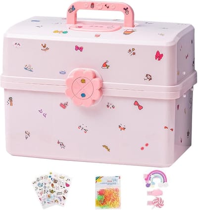 Opbergdoos Haaraccessoires - Organizer Klemmen - Netjes Opbergen - Waterdicht ABS Materiaal - 3 Lagen - Wit