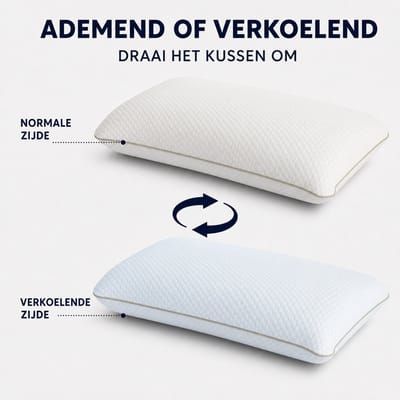 Dormidor Adapta Verstelbaar Hoofdkussen – 4 Traagschuimlagen – Aanpasbare Hoogte en Stevigheid – Verkoelend – 70 × 40 cm