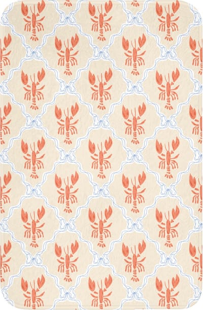 WC mat 40x60 cm - Antislip - Kreeft - Geel - Patroon - Toiletmat - Vloermat - Douchemat - Toilet tapijt - Toiletmatten