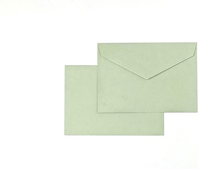 Dailygoods- Briefomslag Mintgroen - DIN C6 - 50 Stuks - Recycled Papier - Gegummieerd - Opbergdoos van Karton - Ideaal voor Uitnodigingen - Envelop
