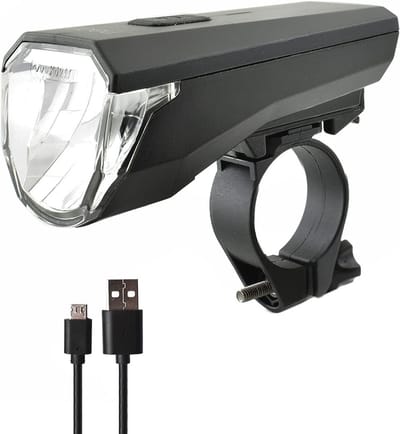 Rechargeable LED Fietslamp 50 Lux met StVZO-goedkeuring - Fietsverlichting Met 3 Helderheidsniveaus