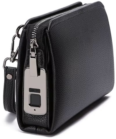 Heren Clutch Tas – Anti-Diefstal Portemonnee met Vingerafdrukslot – Grote Capaciteit – Zakelijke Handtas voor Mannen – RFID Bescherming
