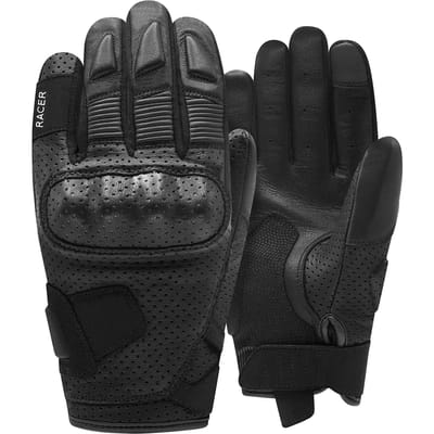 Leren motorhandschoenen voor de zomer Racer Meta2 Evo