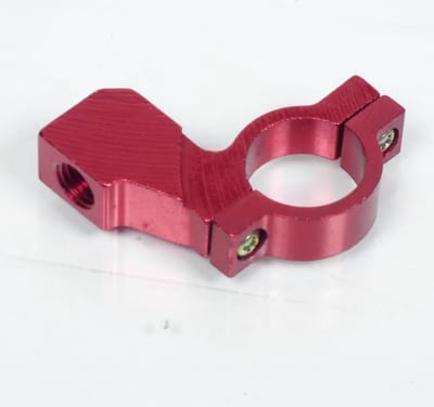 Collier support de rétroviseur Tun'R pour moto scooter alu rouge M10 pas 125 standard