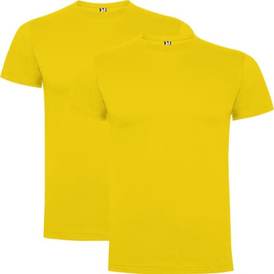 Geel 2 pack Premium t-shirts Roly Dogo maat S