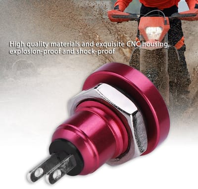 Momentane Knop - Waterdichte Drukknop - Auto Elektronica - Zinklegering Materiaal - 8 mm - Rood
