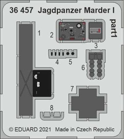 Eduard Modelbouwdecoratie - 36457 Accessoires for Jagdpanzer Marder I - Photo-etch