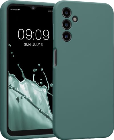 kwmobile telefoonhoesje geschikt voor Samsung Galaxy A14 5G - TPU backcover met siliconen coating - Smartphone case in Arctische nacht