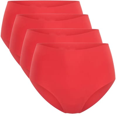 Beeren dames maxi slips Invisible - 4-pack Nel - maat S/M - rood