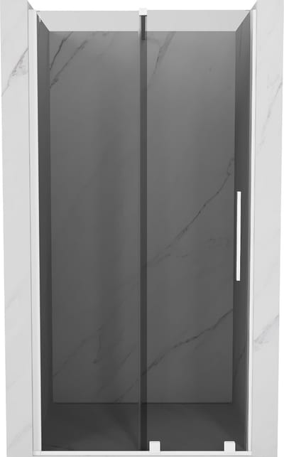 Mexen Velar schuifbare douchedeur 90 , grafiet, wit - 871-090-000-41-20