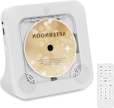 Draagbare CD-speler - Muziekspeler Bluetooth - Muziek Luisteren - Ingebouwde Luidspreker - 22 x 21 x 8 cm - Wit