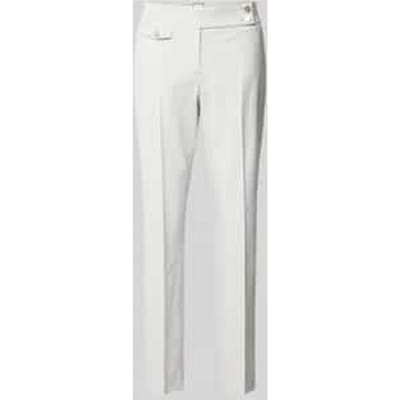 Slim fit linnen broek met persplooien, model 'INEZ'