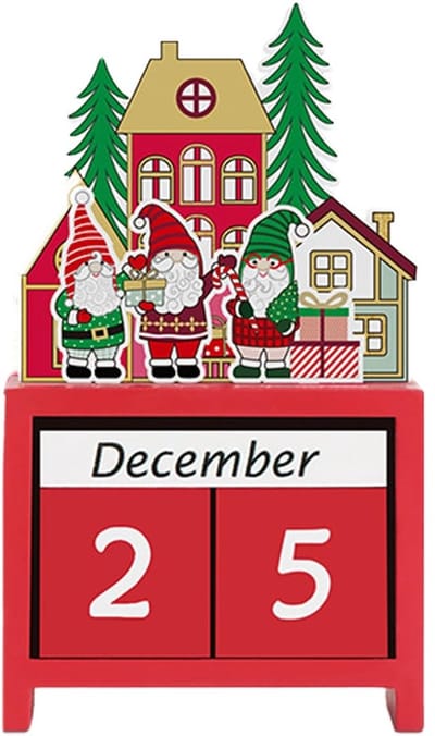Dailygoods - Houten Adventskalender, Adventskalender Hout, Kerstkalender Hout, Herbruikbare Kerstdecoratieve Kalender