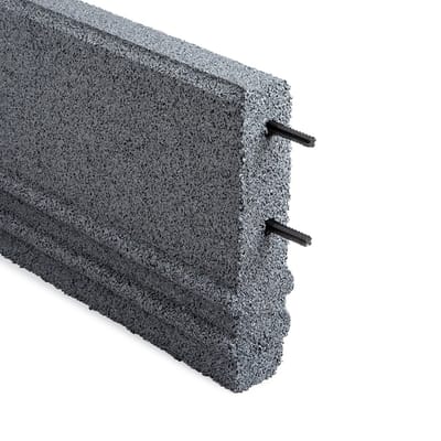 Rubbermagazijn - Opsluitband grijs - 100x25x5cm - Gazonomranding - Gerecycled rubber - Lange levensduur