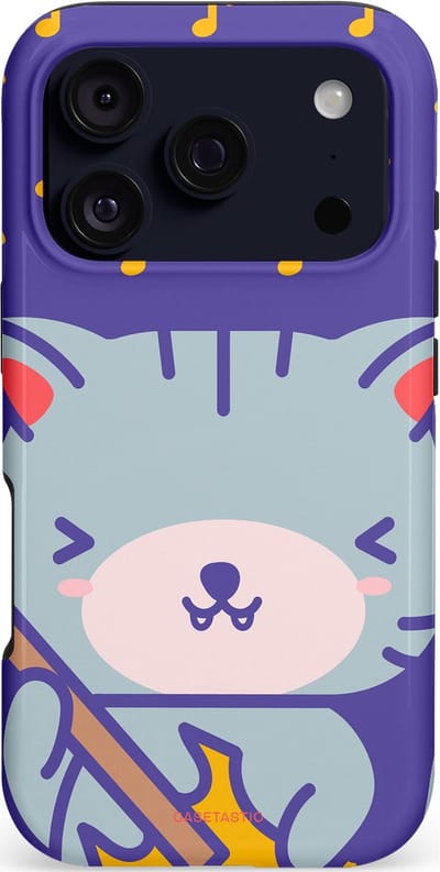 Casetastic hoesje geschikt voor Apple iPhone 17 Pro - MagSafe - Dubbellaagse bescherming - Katten beat - Fashion Case - Lavendel Zilver