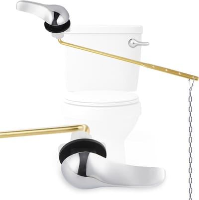 Toilet Spoelhendel - Universele Hendel - Toilet Reparatie - Frontmontage Ontwerp - 25.8 cm Hendel - Chroom