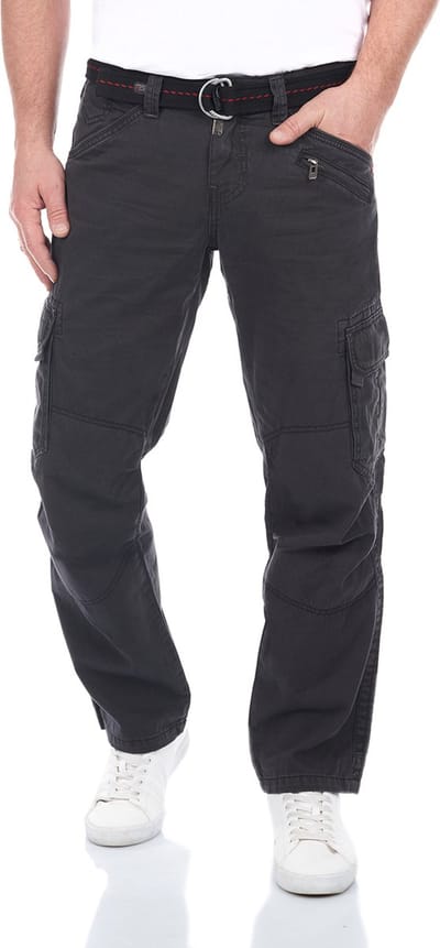 TIMEZONE Heren Cargo Broek BenitoTZ comfort/relaxed Grijs Volwassenen Loose fit cargobroek