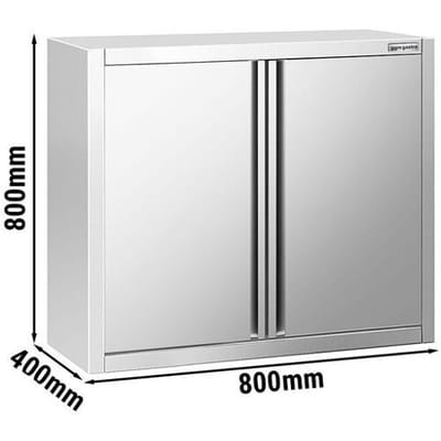 GGM Gastro Edelstahl Wandhängeschrank PREMIUM - 800x400mm - mit Flügeltür - 800mm hoch