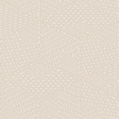Dutch Wallcoverings - Exclusive Threads Cube Stitch Cream - TP422953