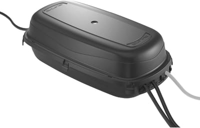 Weerbestendige elektrische box met IP54-bescherming - 290 mm x 125 mm x 110 mm - zwart