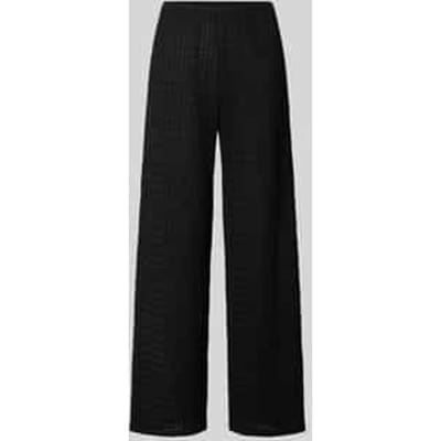 broek met rechte pijpen in structuurlook model 'ILSE'