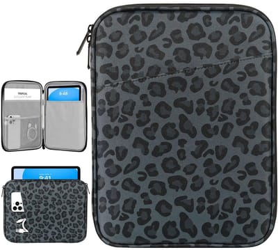 Allecto - Tablet Sleeve Tas - Geschikt voor 9-11 Inch Tablets - Luipaard zwart - Bescherming en Stijl - Ideaal voor iPad en Galaxy Tab - Premium Kw...