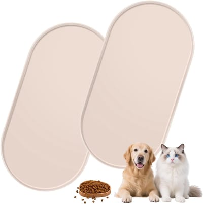 Siliconen bakmat voor honden met rand, ideale onderlegger voor voer- en waterbakken, antislip en gemakkelijk schoon te maken