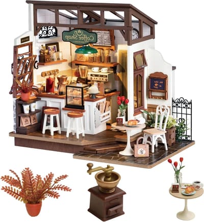 Miniatuur Huis - Bouwpakket Model - Huis Decoratie - Met Buitenruimte - N.v.t. - Café