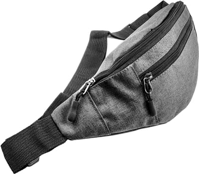 Stijlvolle Unisex Heuptas in Grijs, Buideltas voor Dagelijks Gebruik en Outdoor 28 x 14 x 9 cm - Volwassenen
