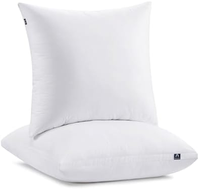 Set van 2 verstelbare hoofdkussens met traagschuimkern en microvezel - 80x80 cm