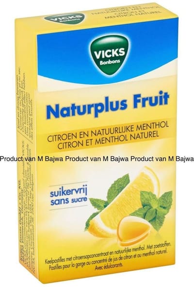 Vicks Citroen Menthol Suikervrij 20 x 40GR - Voordeelverpakking