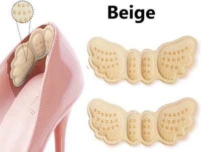 Antislip Hielzool Vlinder Voor Dames I Anti-Slip Hiel I Anti Blarenpleister I Anti Blaren I Hielbeschermers Hoge Hakken I 1 Paar I Beige