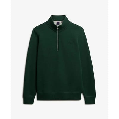 Superdry Vintage Logo Embroidered Henley Sweatshirt Met Halve Rits Groen M Man