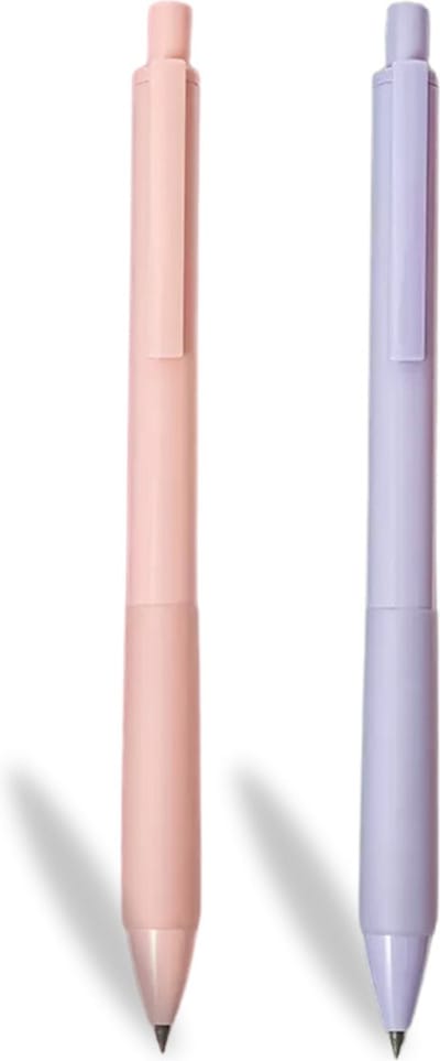 Ainy - Duurzaam eeuwig potlood roze - 2 slijpvrije HB potloden die je etui compleet maakt | Tekenpotloden & tekenset voor jongen , meisjes , kinderen & Volwassenen | Schoolspullen voor middelbare school | Perfect voor creatief & hobby tekenen