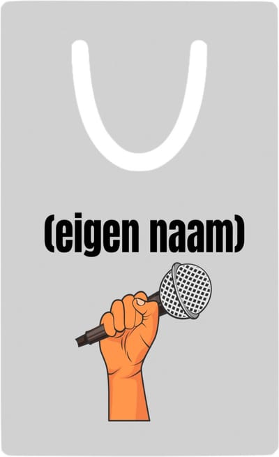 Hacebo® - microfoon met hand met eigen naam metalen boekenlegger - Microfoon - muziek liefhebbers - iemand die houdt van muziek - verjaardag - cadeau - kado Bladwijzer boekenleggers - 7.6 cm x 5cm