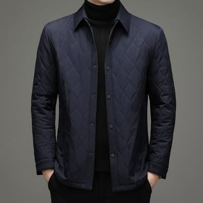 Katoenen Jas Winter Nieuw Product Middelbare Leeftijd Herenjas Zakelijk Casual Enkelrijig Revers Verdikte Warme Jas voor Heren XXXXL black