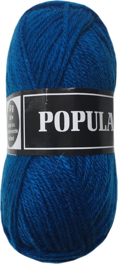 Beijer BV Populair acryl garen - jeans blauw (25) - naald 3,5 a 4 - 1 bol
