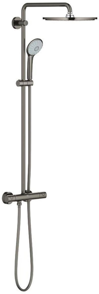 GROHE Euphoria XXL 310 Douchesysteem - regendouche - Ã¸ 31cm - met thermostaatkraan - hard graphite (antraciet glanzend) - 26075A00