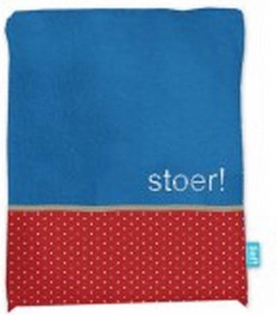 Lief! washand Stoer! Star kobaltblauw met rode rand