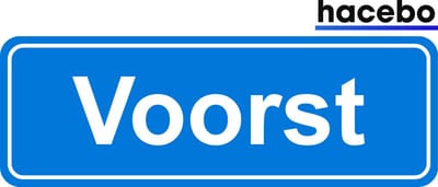 Hacebo - Plaatsnaam Sticker - 29x10 CM - Voorst sticker - Verkeersborden sticker - grappige cadeaus - Voorst