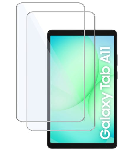 2x TechNow Screenprotector geschikt voor Samsung Galaxy Tab A11 Screenprotector - Gehard Glas - Rounded - Proteqt+