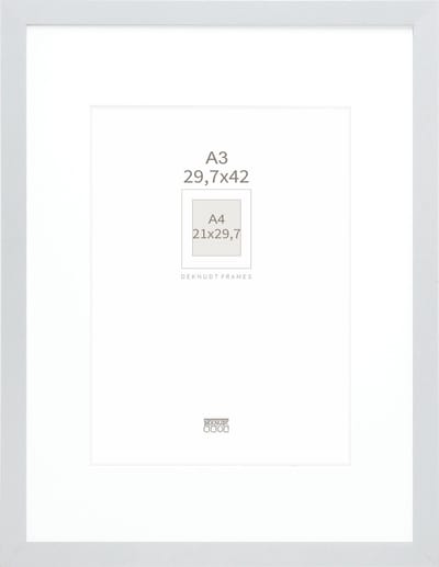 Deknudt Frames fotolijst - zilver - passe-partout - 21x29,7 / 29,7x42