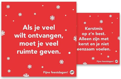 Kaarten - Kerst - Omdenken - Versie 5 - 10st.