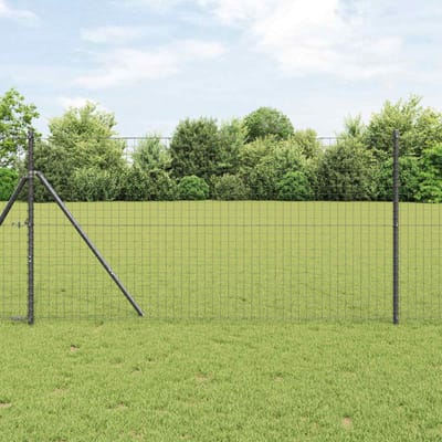 vidaXL - Hekpaal - 2 - st - Grijs - Poedercoated - staal