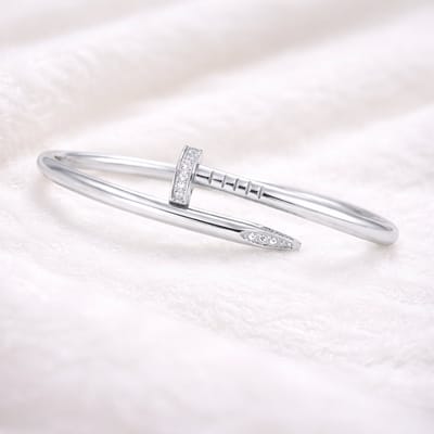 Brendoe Spijker Armband – Zilverkleurig – Zirkonia Steentjes – Dames Armband