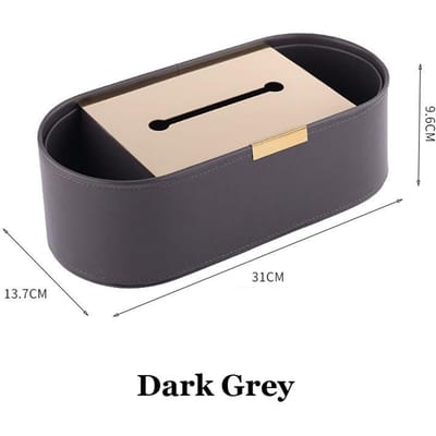 Boîte à mouchoirs multifonction de luxe en cuir PU, support de rangement pour télécommandes, divers articles, tiroir à papier de bureau, décoration d'intérieur, boîte à serviettes
