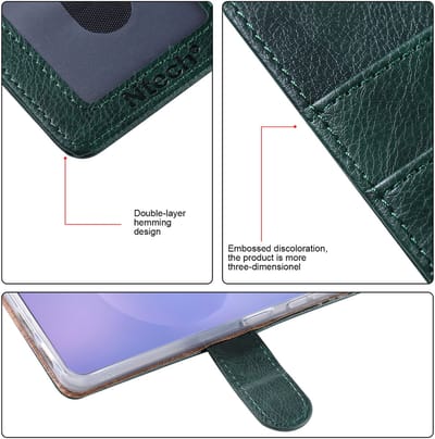 Hoesje geschikt voor Samsung Galaxy S26 Plus 5G hoesje Groen pasjeshouder telefoon hoes - Met screenprotector tempered glass voor Galaxy S26 Plus 5G - 2x