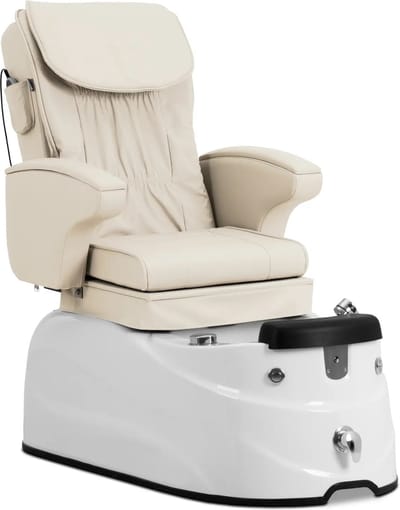 physa Elektrische pedicurestoel - met verlicht voetenbad en massagefuncties - 105 W - 150 kg - crème 10040880