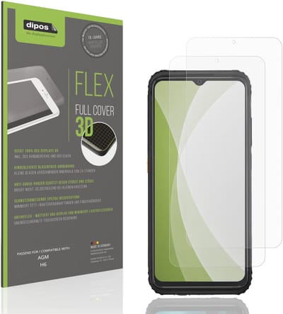 dipos FLEX – 2x Matte Screenprotector geschikt voor AGM H6 | Volledige Schermbescherming | Case-Friendly