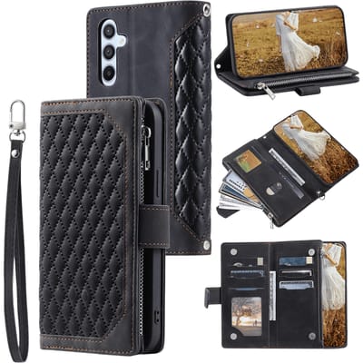 TwoTone Samsung Galaxy S25 Wallet Hoesje Zwart